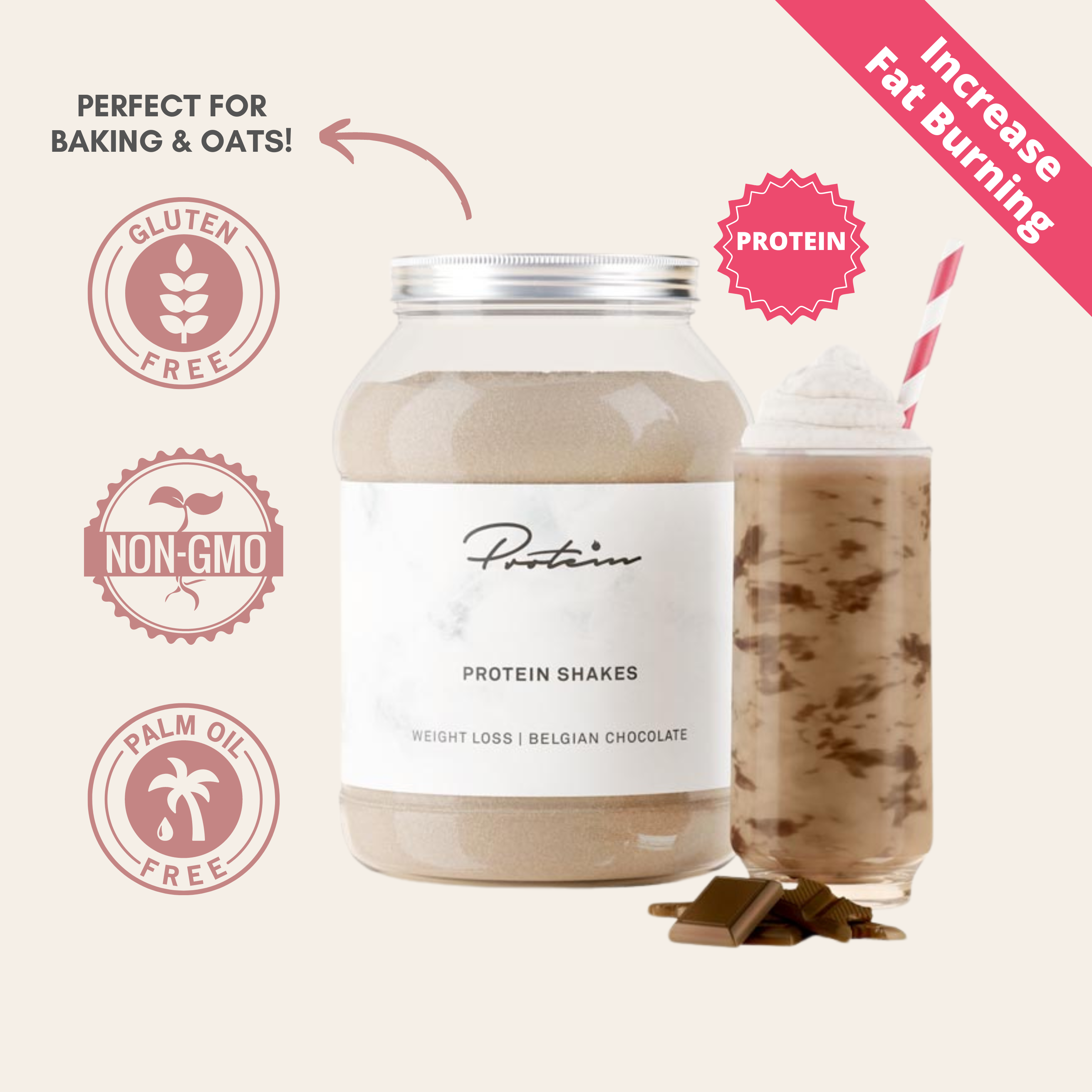 Poudre de protéines brûle-graisses 1KG